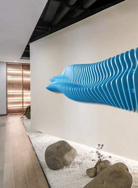 简约现代拼木艺术创意墙饰样板房玄关墙面壁挂实木墙上挂件软装u.