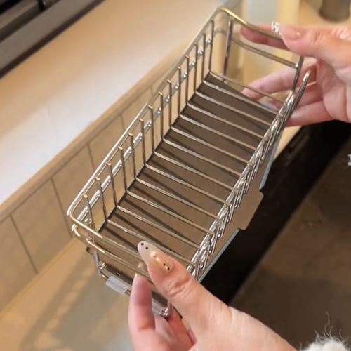 2025新款厨房不锈钢抹布架洗碗布沥水架抹布收纳架台面水槽置物架