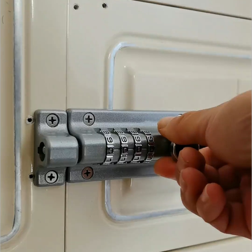 密码插销锁四位免打孔大门栓防水防锈户外门扣木门安全防盗密码锁