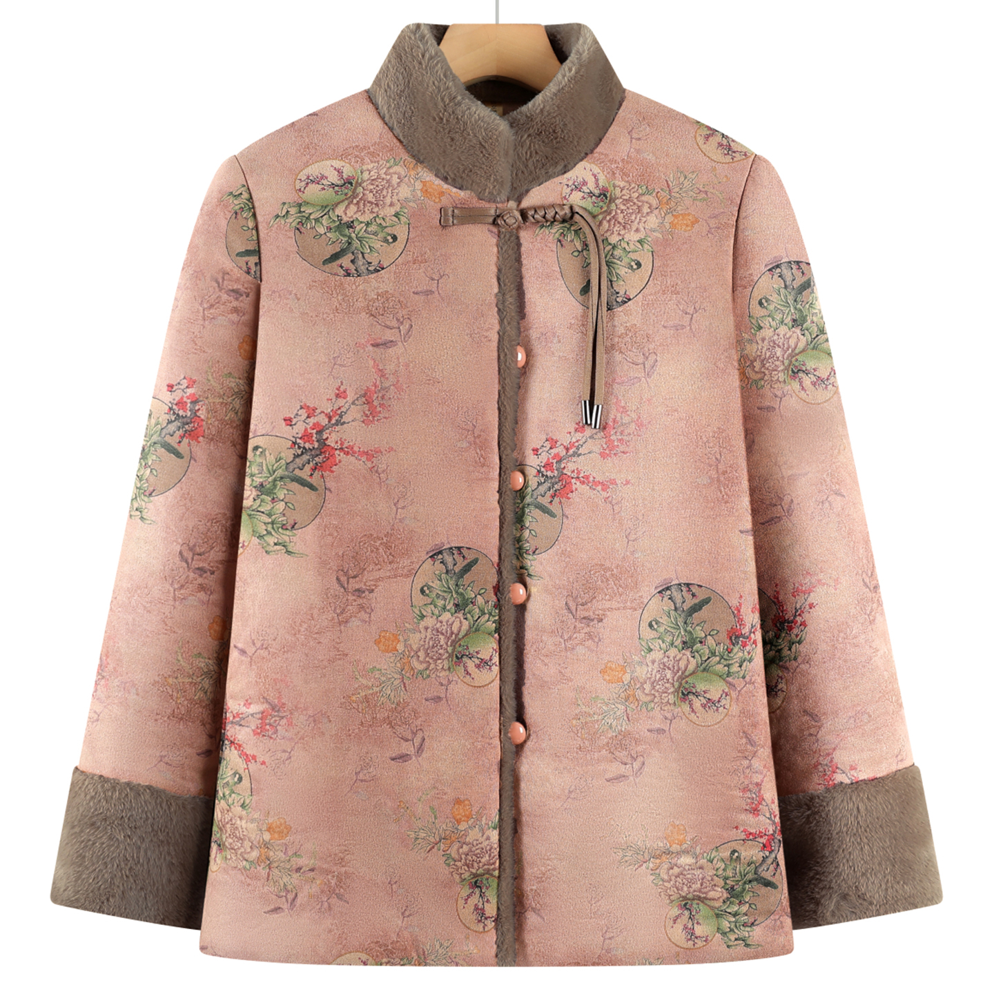 中老年人女装加绒小棉衣