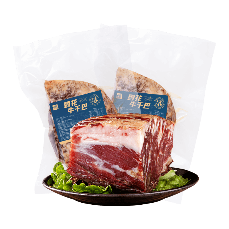 滇园雪花牛干巴原切生牛肉干巴