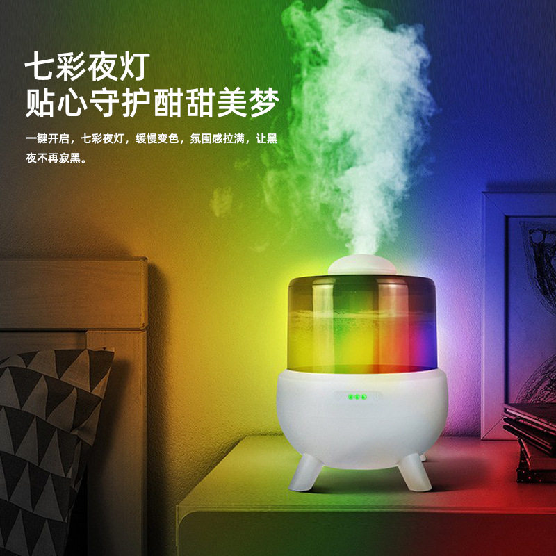 台湾美国110v伏2L加湿器家用桌面小型加湿器母婴款香薰夜灯小家电