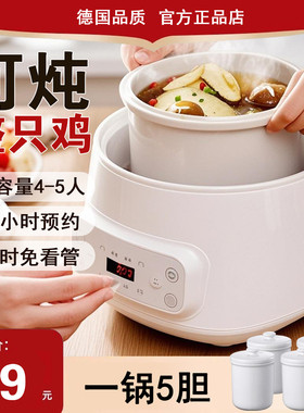 炖盅隔水炖家用4一5人用煲炖汤锅全自动燕窝电炖盅大容量炖锅