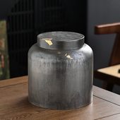 锡罐3斤装 茶叶罐半斤装 大号茶叶密封罐岩茶家用储藏罐手工纯锡罐