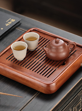 做工精致花梨木茶盘家用小型茶台托盘功夫茶具干泡台可蓄水茶海