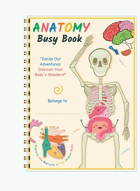 Human Anatomy Busy Book人体解剖学活书儿童启蒙教育手工