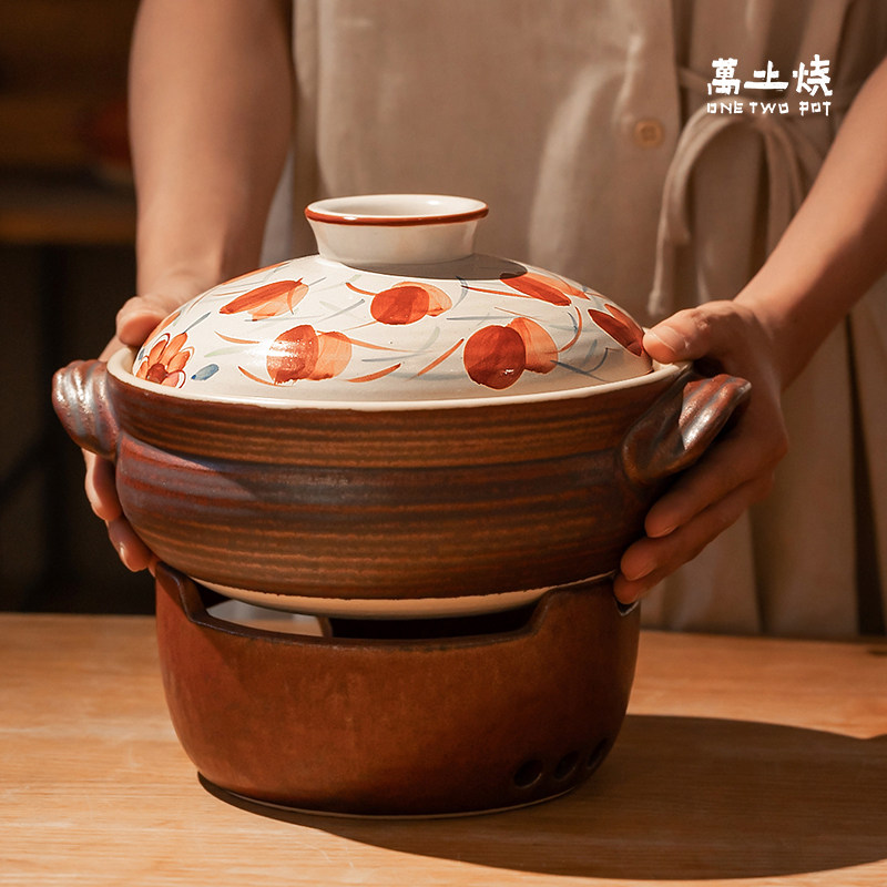 万土烧 家用汤锅 天然粗陶土炖肉炖菜煮粥锅 全能锅耐高温砂锅