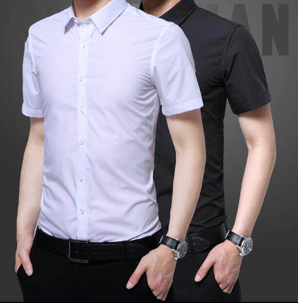夏季男士短袖襯衫薄款修身商務休閑青年襯衣純棉韓版夏天寸衫純色在類目 男裝, 襯衫中 - 來自Buy2taobao.com提供專業的淘寶代購服務