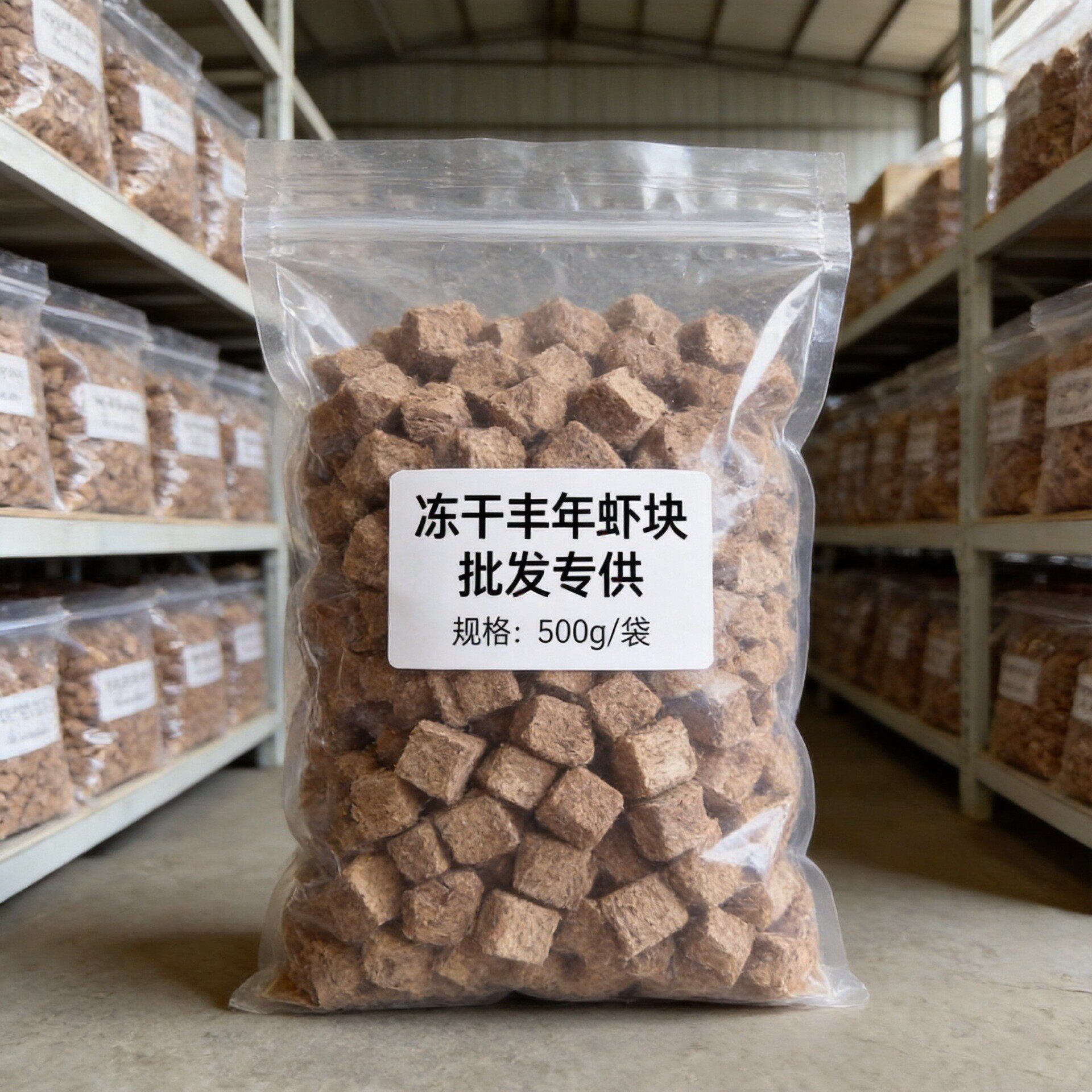 丰年虾块冻干散装批发热带鱼饲料孔雀鱼迷你鹦鹉燕鱼水族鱼食龟粮