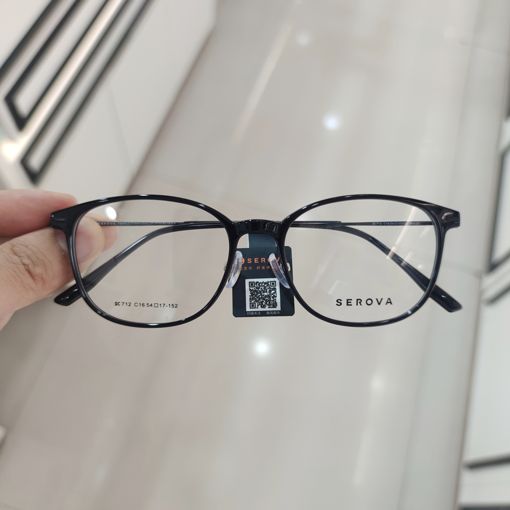 施洛华眼镜框超轻钛架男潮女时尚可配近视防蓝光眼镜网红款SC712