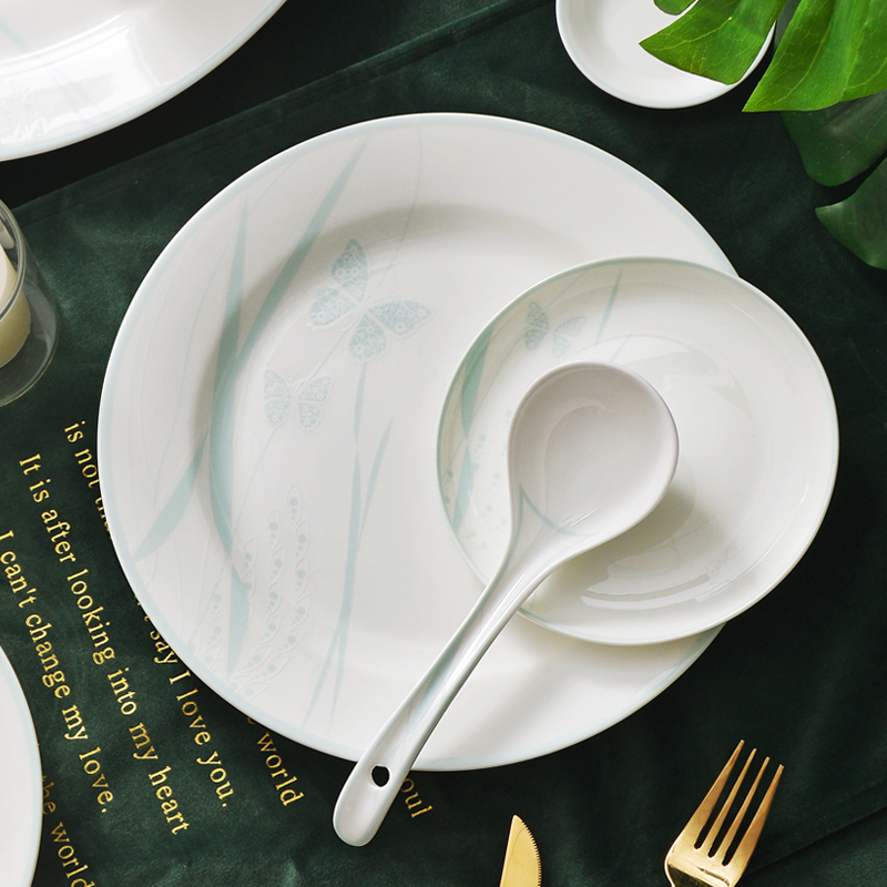 华光国瓷碗碟餐具套装简约中式风