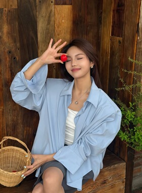 2026新款棉花糖序曲系列超舒服不易皱软糯防晒带垫肩衬衫
