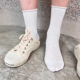 防臭抗菌布鞋 百搭袜子 纯棉拨款 韩国东大门中筒女袜春夏款