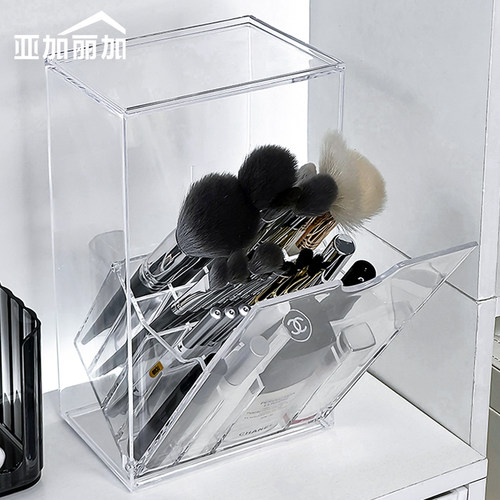 分格化妆刷收纳筒翻盖好拿取