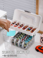 Alloy model of car storage box 1:64 Hot Wheels, multi-compartment children's toy car display stand, multi-compartment arrangement thumbnail 4