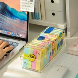 Акриловая настольная коробка для хранения, заметка, прямоугольные канцтовары