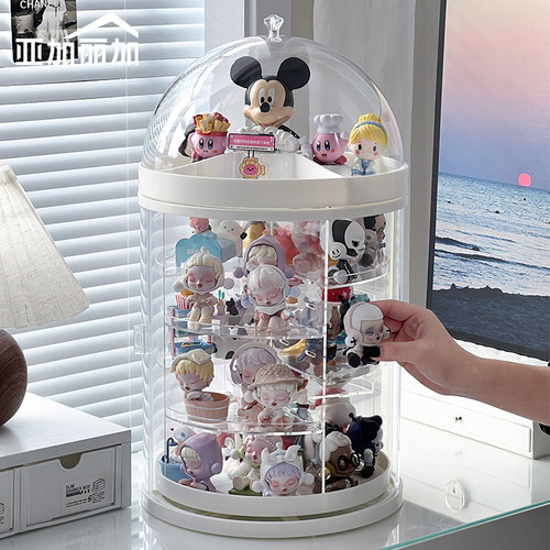 旋转防尘手办收纳展示架