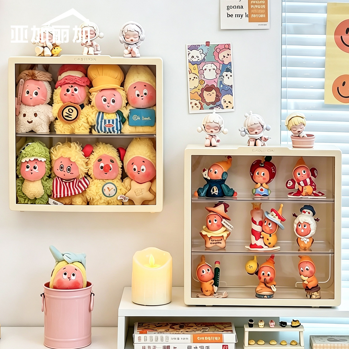 墙上盲盒娃娃收纳展示盒图片