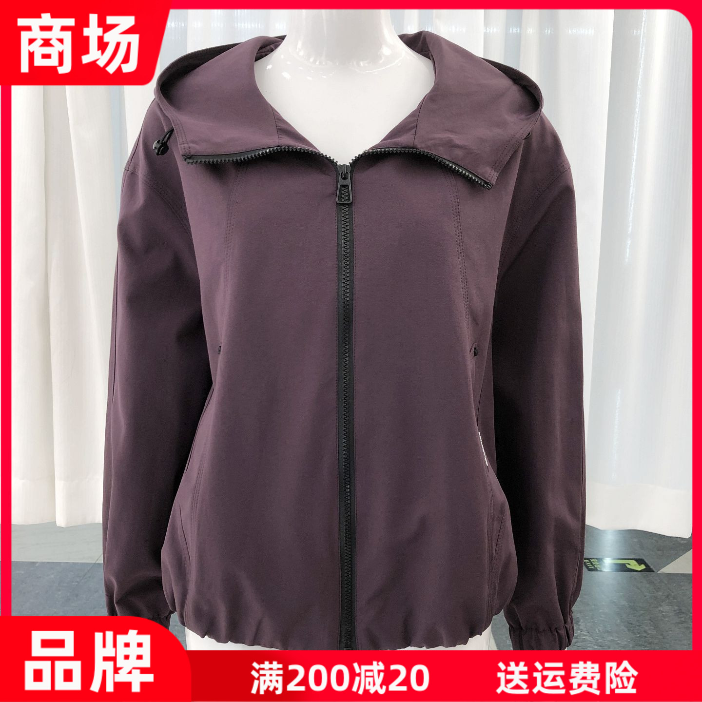 欣伊卡璐6925 中年连帽风衣外套女2026秋季新款韩版夹克休闲上衣
