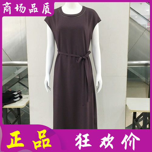 绮绣缘8839 时尚短袖连衣裙减龄2026夏季新款韩版修身气质中长裙