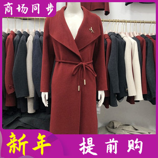 夏日菲扬J-2580 100%高支绵羊毛双面呢大衣女冬新款韩版羊毛外套