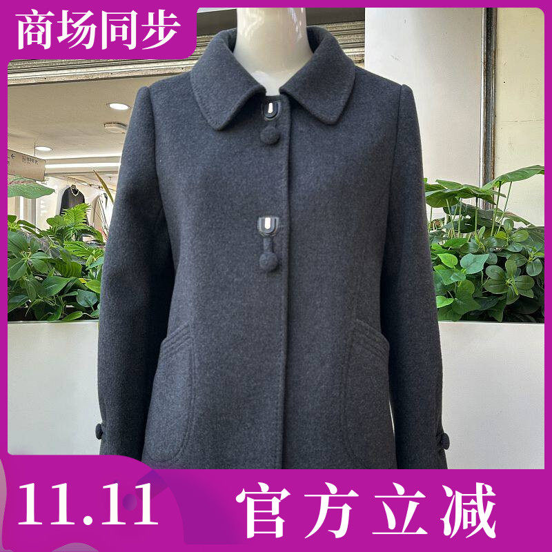 知衣人260901 中老年金貂绒外套女2026冬季新款韩版妈妈毛呢上衣
