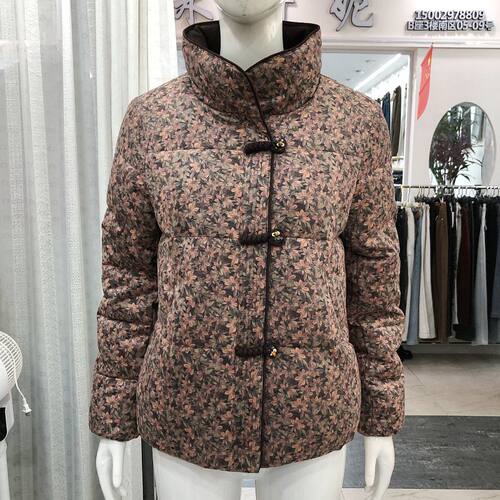 梵億利2026-8803 中老年立领棉衣女冬季新款妈妈短款棉服外套上衣