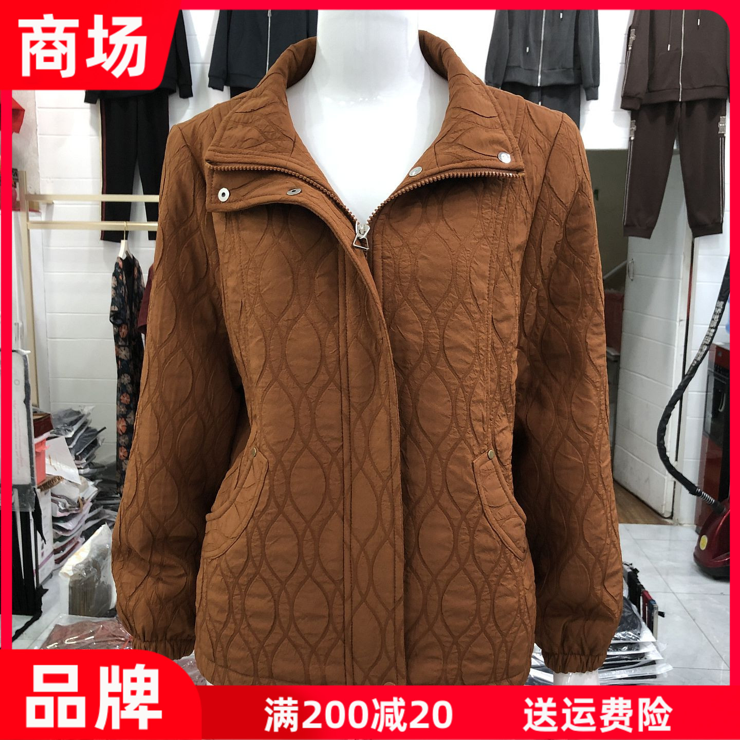 鑫繁荣8807 中年短款外套女式2026秋季新款韩版妈妈休闲上衣夹克