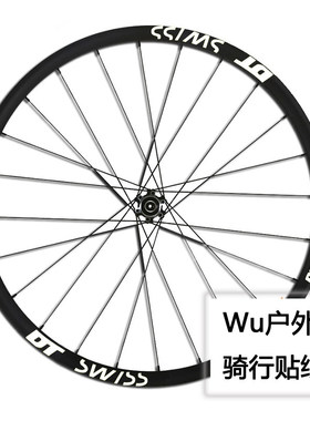 适用DT SWISS山地自行车轮组贴纸装饰贴花碳钎维轮毂反光贴