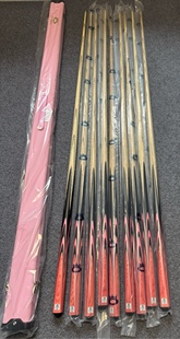 奥秘悟空紫霞粉色情侣台球杆小头海神1通中式黑八8球追分桌球女生