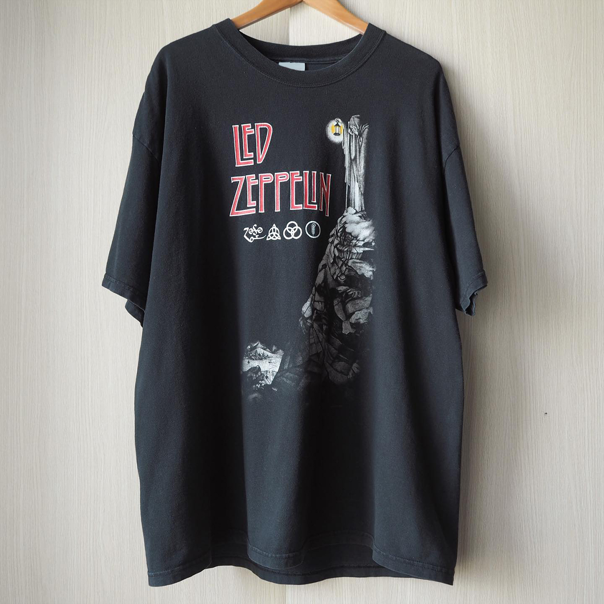 Led Zeppelin齐柏林飞艇乐队Punk outfits vintage摇滚oversiz短T