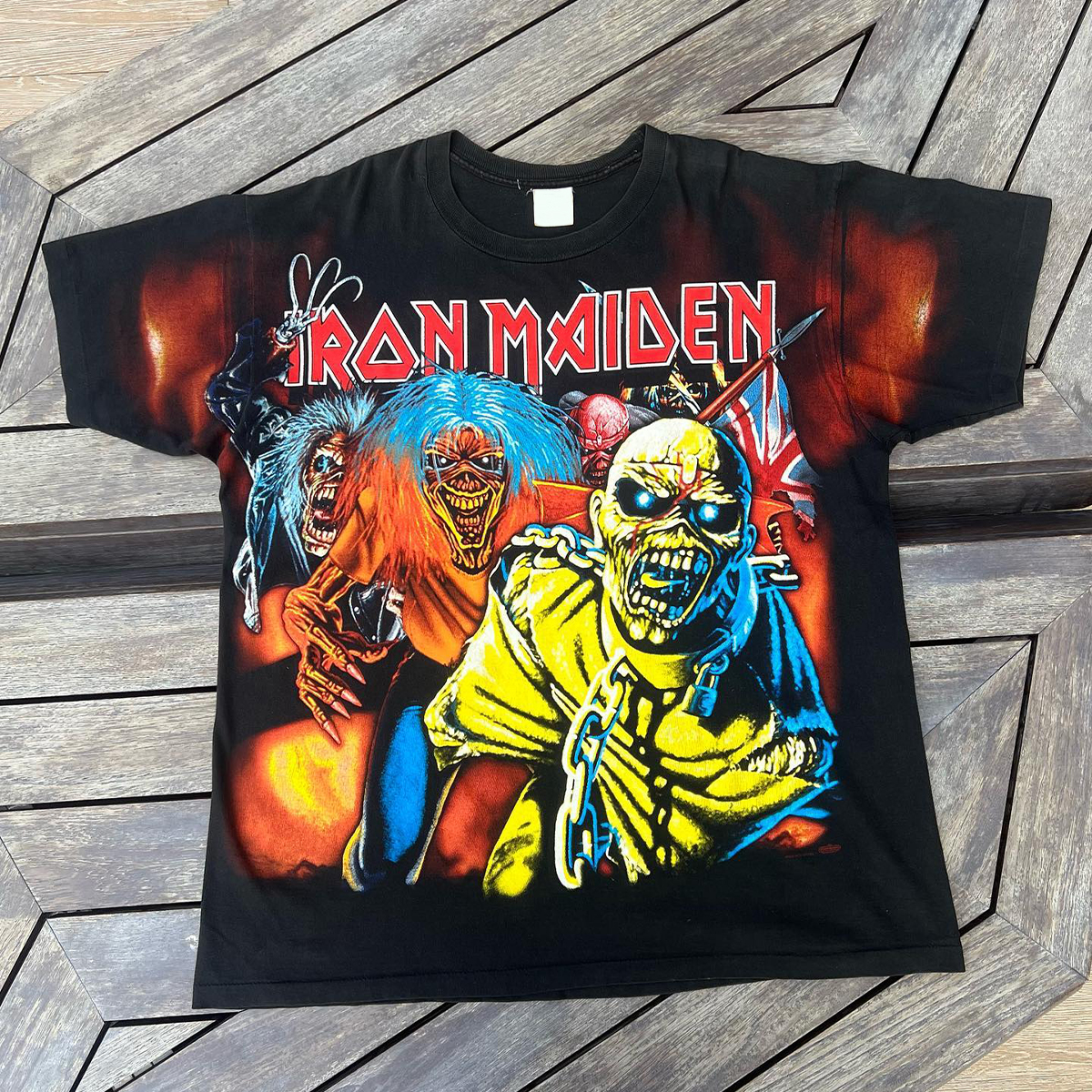 Iron Maiden 铁娘子乐队 heavy metal 重金属嘻哈rare罕见短袖T恤