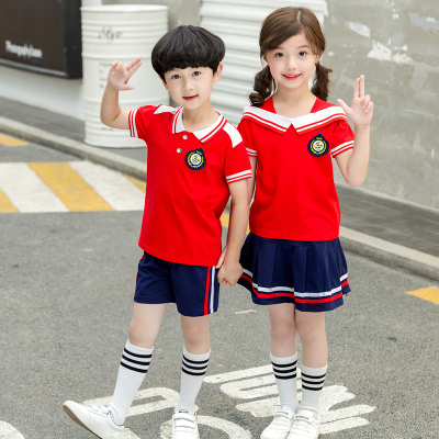 儿童校服定制短袖幼儿园园服儿童班服夏装毕业服小学生演出服夏季