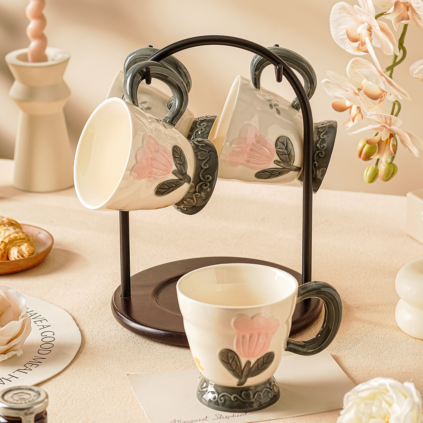 马克杯子家用喝水杯陶瓷杯早餐杯超好看独特漂亮杯子新婚生日礼物