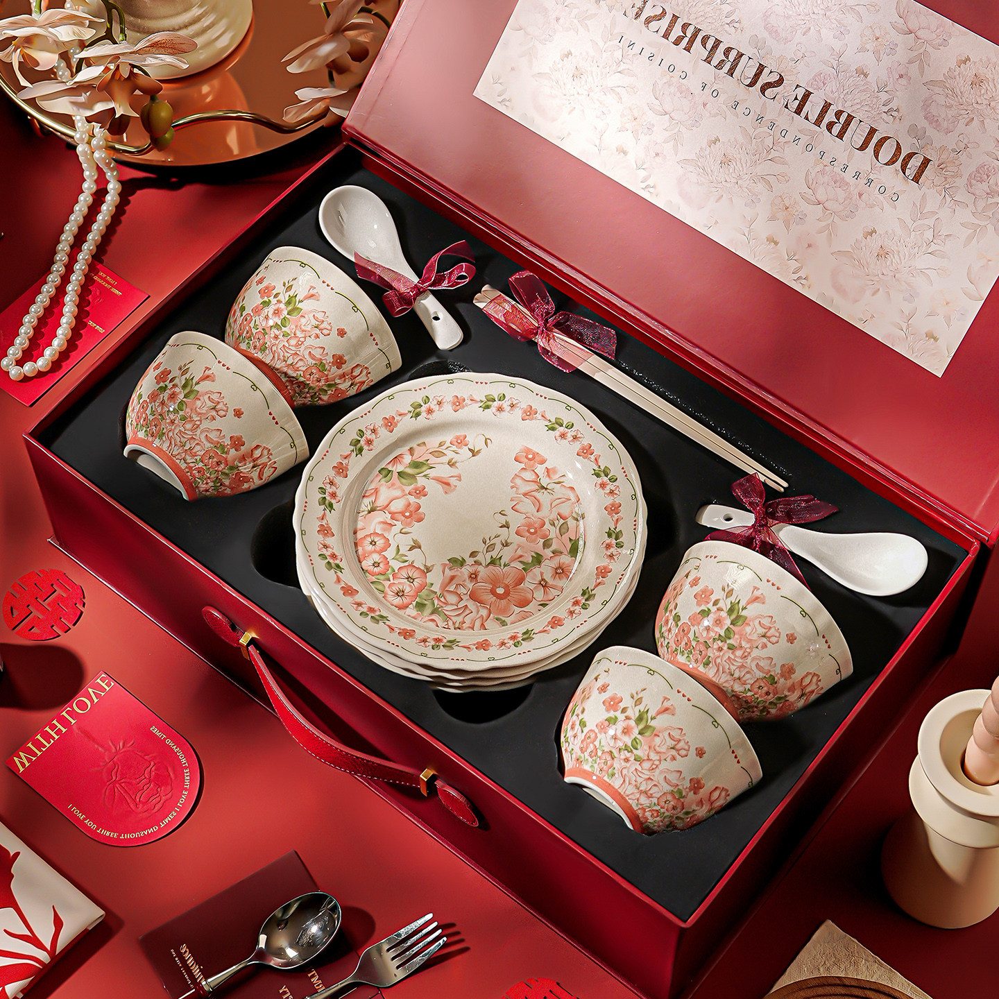 新婚礼物结婚送新人礼物餐具礼盒订婚礼物送闺蜜结婚礼物送新娘