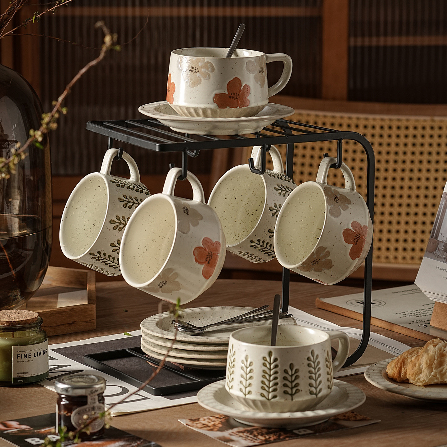 新家乔迁新居礼物实用下午茶杯子茶具套装餐具陶瓷咖啡杯礼盒装