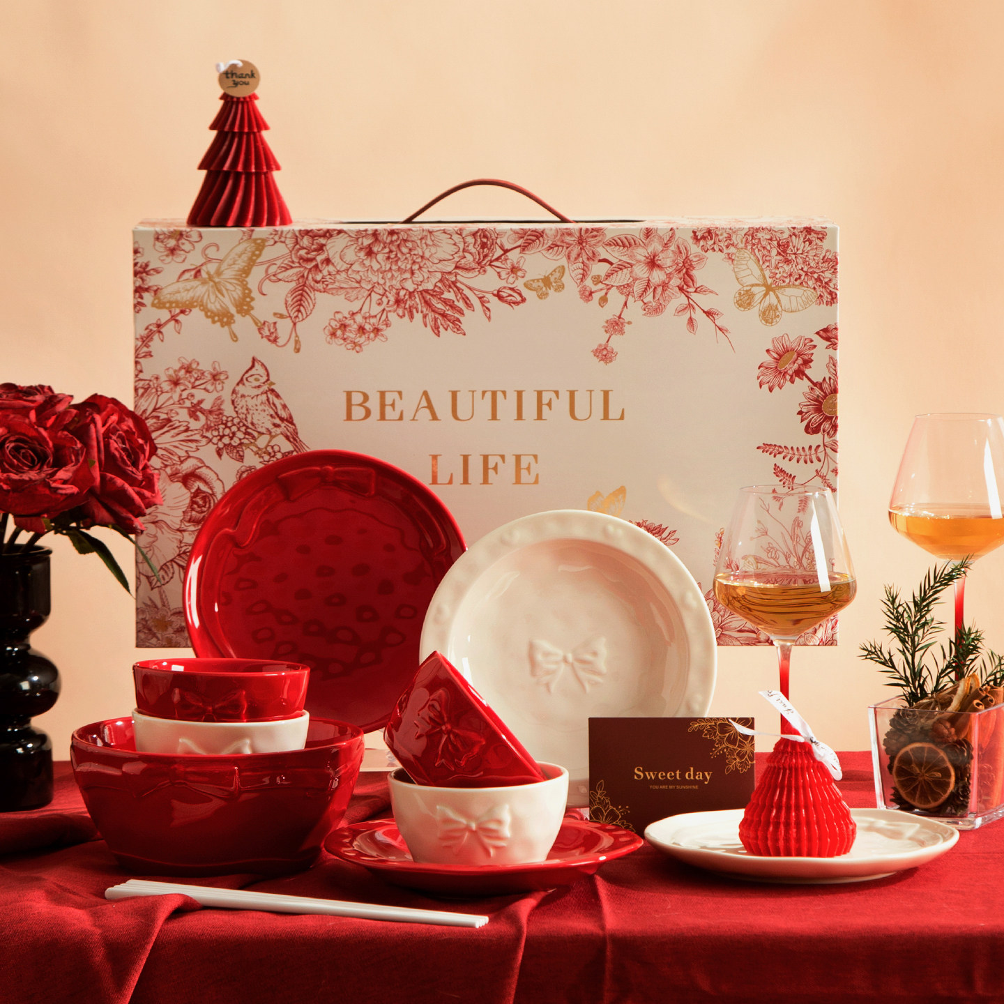 wuxin陶瓷餐具碗盘碗碟餐盘套装家用2026新款新婚结婚实用礼