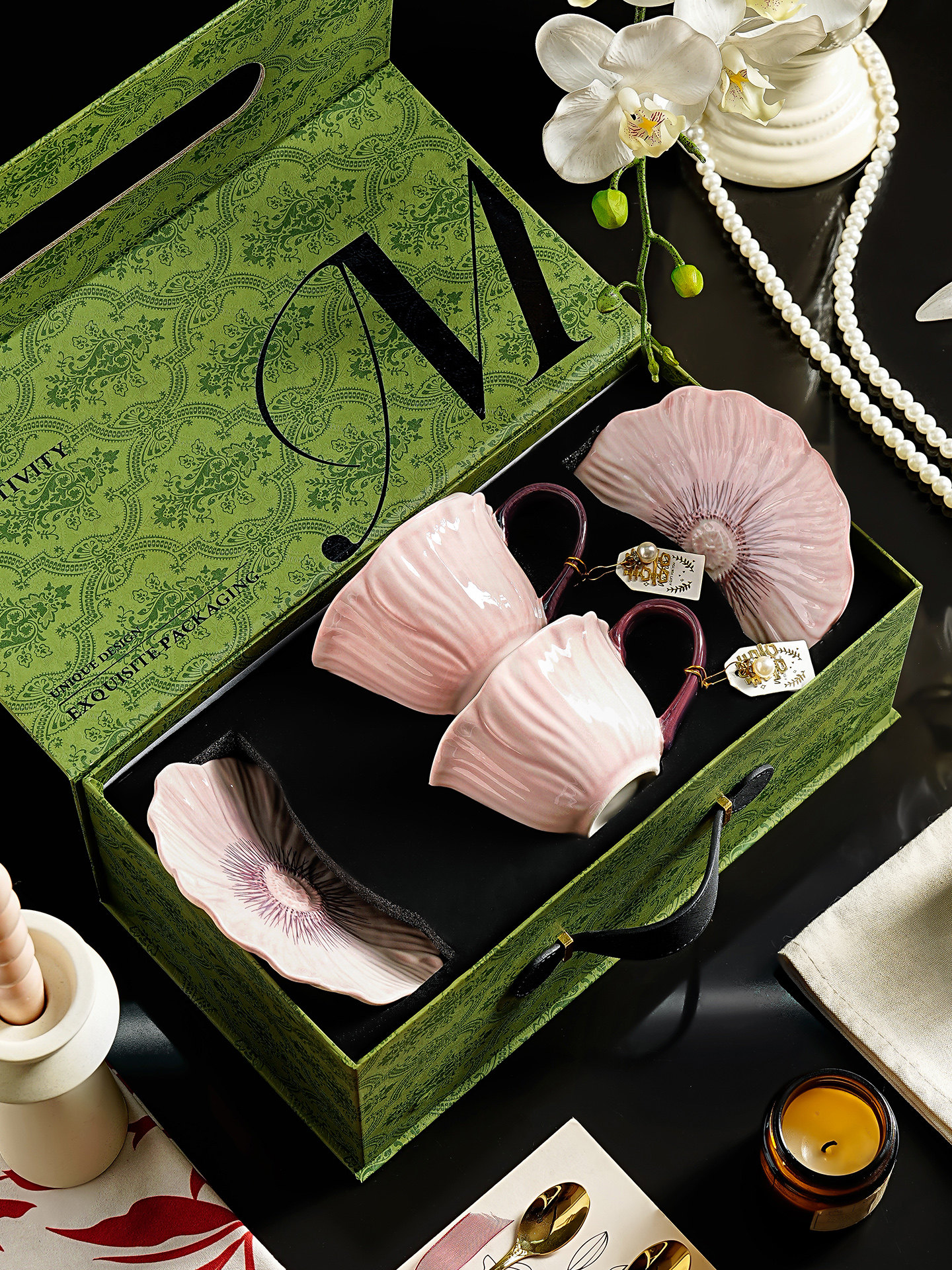 法式陶瓷咖啡杯女士个人专用特别好看的咖啡杯碟套装乔迁新居礼物