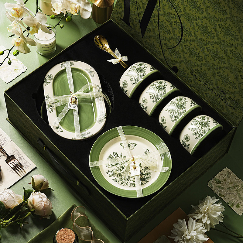 餐具碗筷碗盘碗碟套装陶瓷碗家用2025新款乔迁之喜入宅新居轻奢