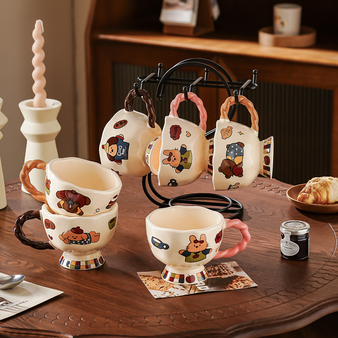 陶瓷马克杯子家用喝水杯办公室早餐杯情侣杯乔迁新居新婚生日礼物