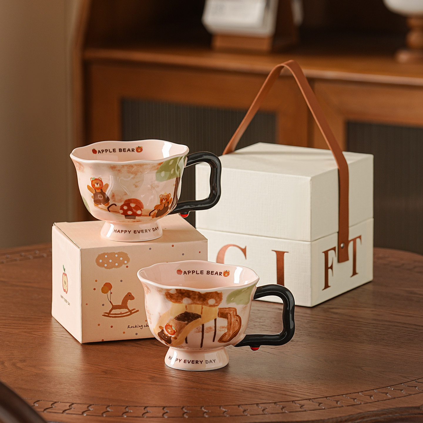 马克杯子家用喝水女生高颜值大容量陶瓷杯子女生日礼物礼盒早餐杯