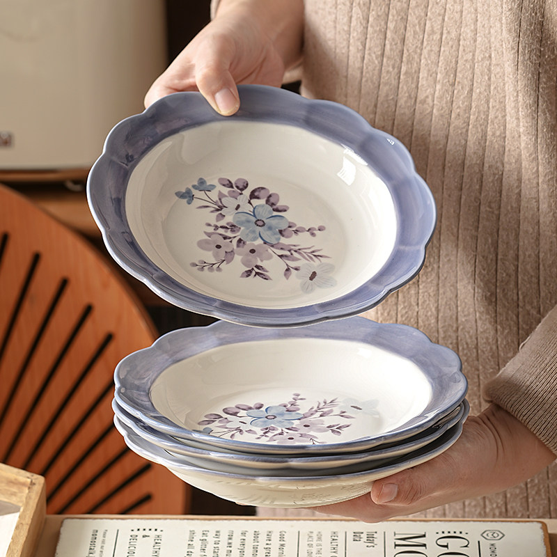 陶瓷盘子家用菜盘2026新款高级感好看的甜品早餐圆盘深汤餐具碟子,餐饮具,盘,淘宝优惠券,粉丝福利购,淘宝优惠卷