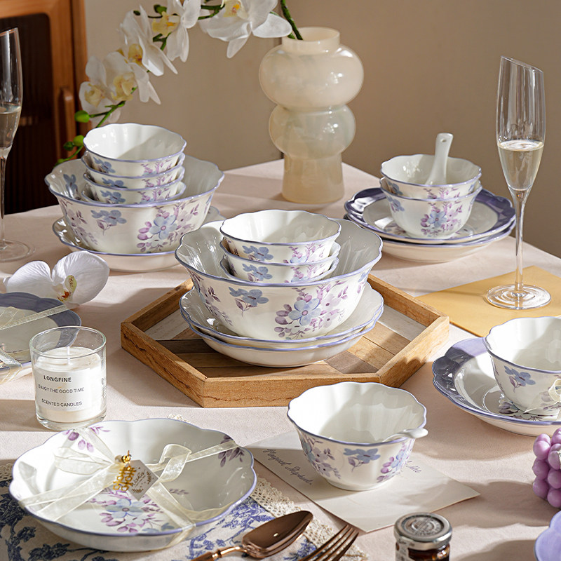 陶瓷餐具碗碟套装家用2025新款高颜值新家乔迁新居礼物搬家暖居