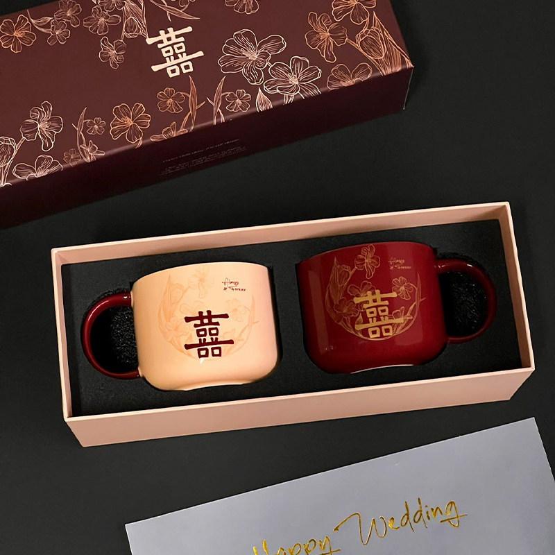 马克杯高颜值新婚礼物陶瓷杯子水杯结婚礼物送新人送妹妹高级实用