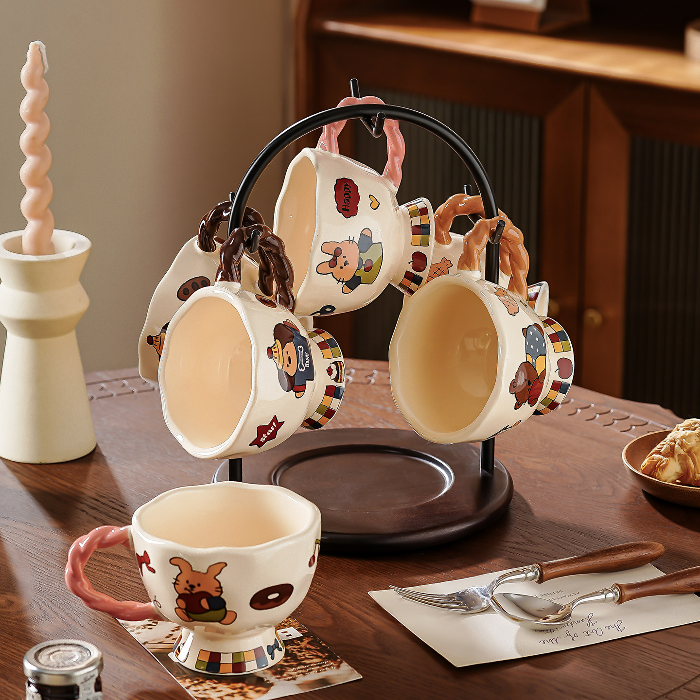 好看的陶瓷杯子家用喝水杯情侣杯早餐杯马克杯女生高颜值生日礼物