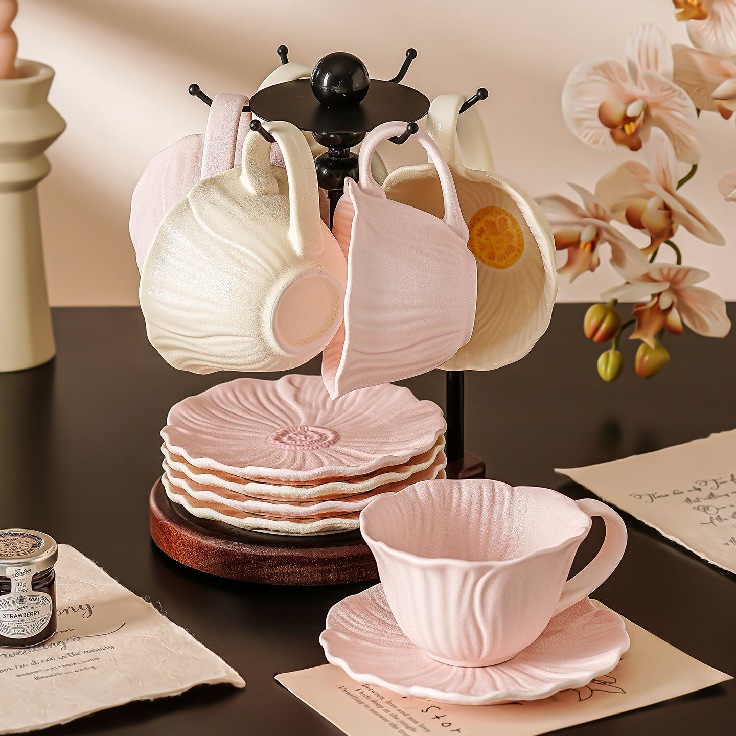 陶瓷咖啡杯子高档精致女士个人专用高颜值咖啡杯套装乔迁新婚礼物