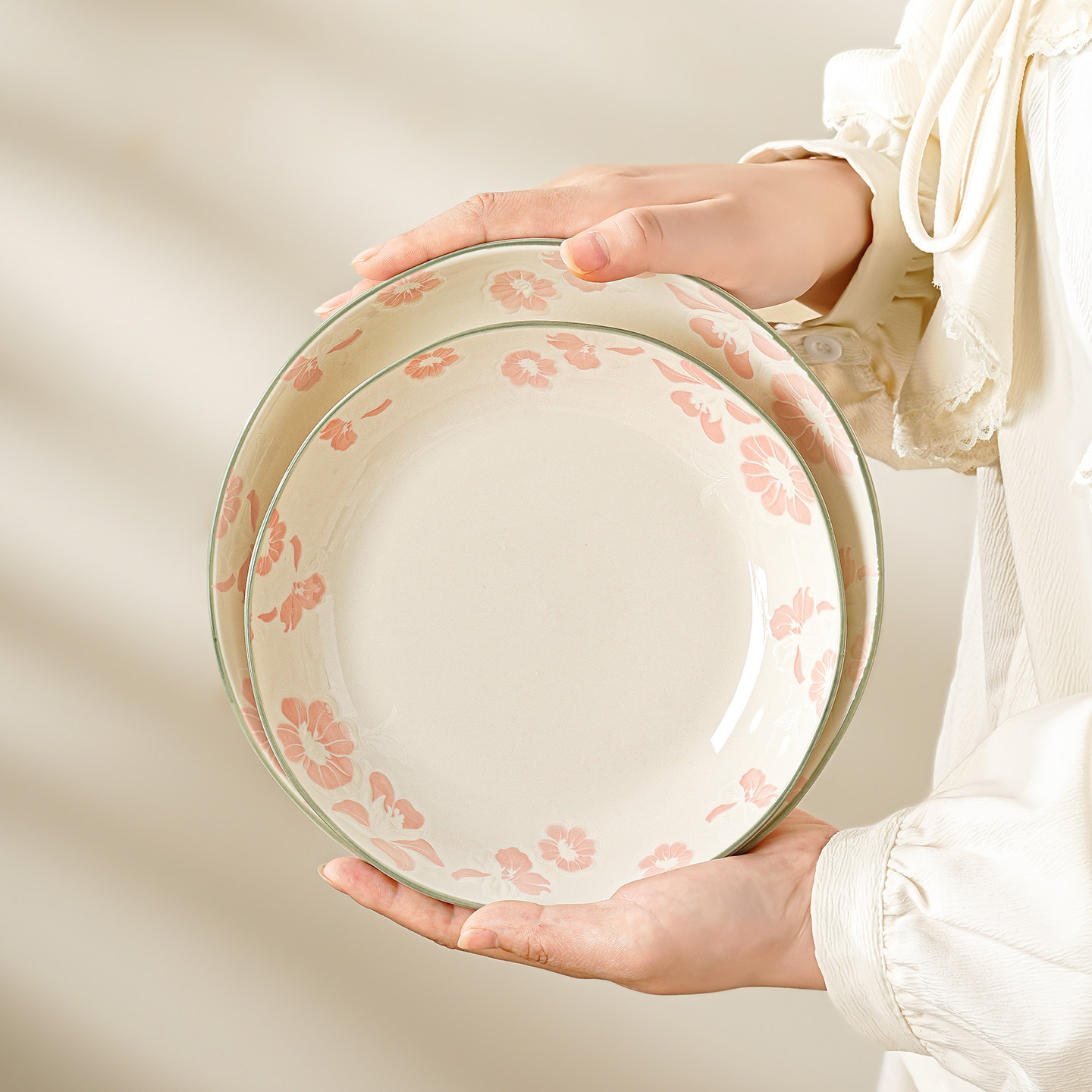 餐盘家用2026新款餐盘高级感家用特别好看的菜盘子创意餐具釉下彩,餐饮具,盘,淘宝优惠券,粉丝福利购,淘宝优惠卷