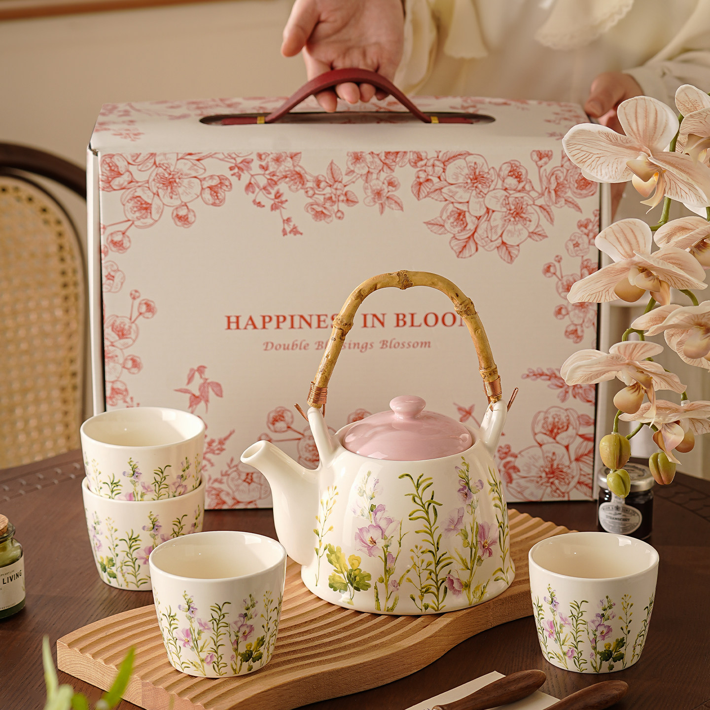 客厅杯子套装家庭杯具套装客厅新居乔迁茶杯待客茶壶水壶新婚礼物