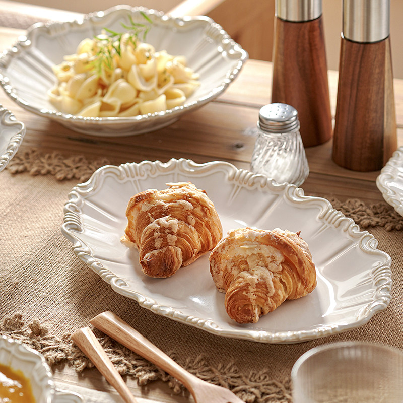 雅致古典法式复古陶瓷鱼盘子家用菜盘餐具吃米饭碗菜碟子深盘餐盘,餐饮具,碗,淘宝优惠券,粉丝福利购,淘宝优惠卷