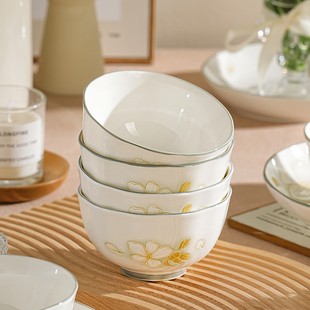 陶瓷碗釉下彩餐具家用套装2026新款高颜值特别好看的漂亮的米饭碗